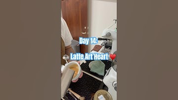 Day 14: Learning how to make a Latte Art Heart ❤️ ☕️ from home 🏠 #coffee #latteart #howto #foryou