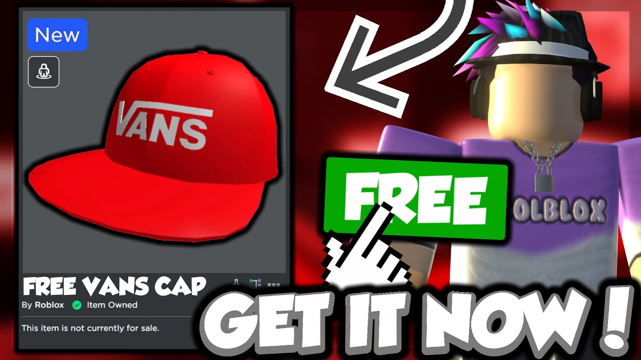 FREE ITEM! HOW TO GET Vans Racing Red Drop V Snapback! (Roblox Vans World) (Limited Time Only)