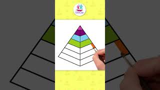 Aprende a Dibujar una Pirámide - Chiki Arte #shorts #dibujosfaciles