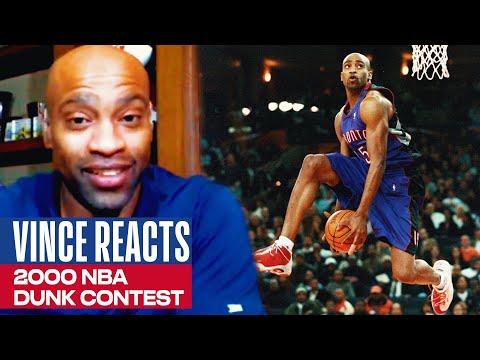 Vince Carter React To His ICONIC 2000 Slam Dunk Contest With Quentin Ricardson👀🔥