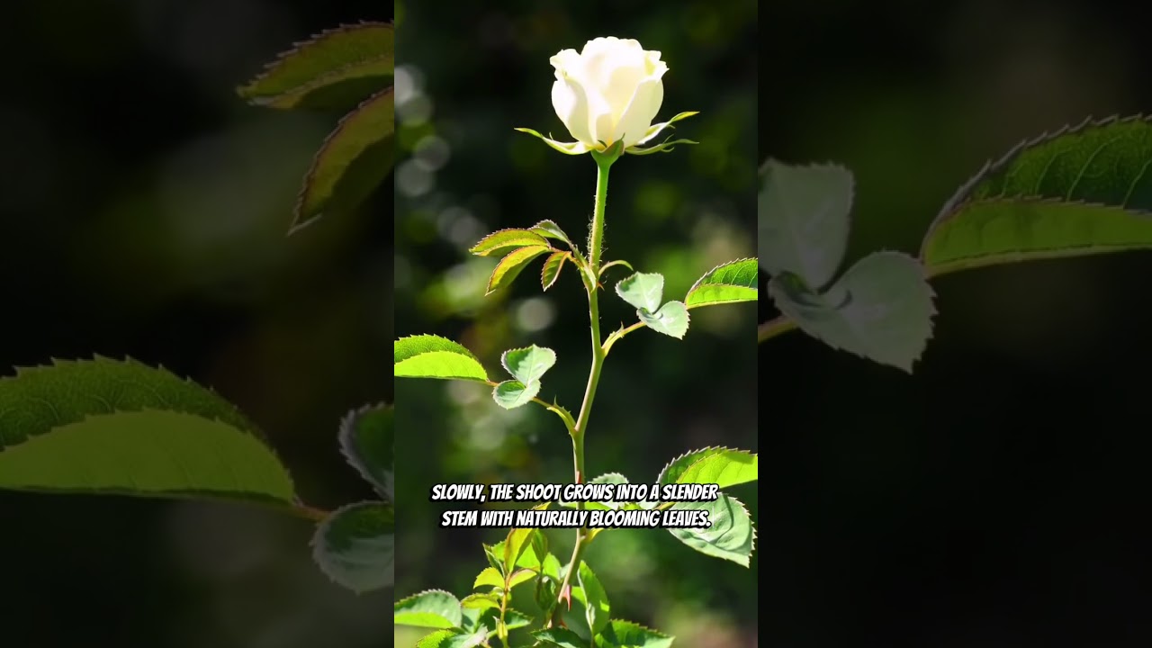 8-Second Timelapse: The Journey of a White Rose from Seed to Bloom 