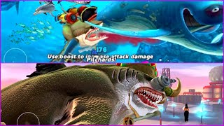 HUNGRY SHARK WORLD Mod Apk All Shark Skins Unlocks Full money and jems Gameplay Walkthrough Full HD screenshot 5