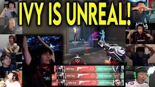 Valorant Streamers React To NS Ivy CRAZY 4k Against GENG In VCT screenshot 1