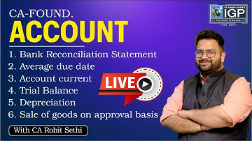 CA Foundation Account | Revision Class-1 | Dec-21 | By CA Rohit Sethi Sir