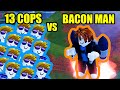 13 TRYHARD COPS vs BACON HAIR | Roblox Jailbreak