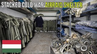 Stocked Cold War air raid shelter