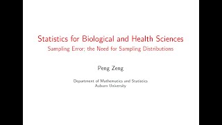Chapter 7.1 Sampling Error and the Need for Sampling Distributions