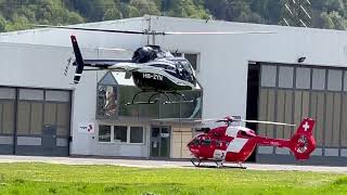 Bell 505 Jet Ranger HB-ZYN Heli Alps landing Sion airport Valais Switzerland 25.04.2023