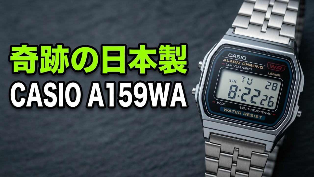 珍しい日本製です。A159WA-N1JH おすすめチプカシ - YouTube