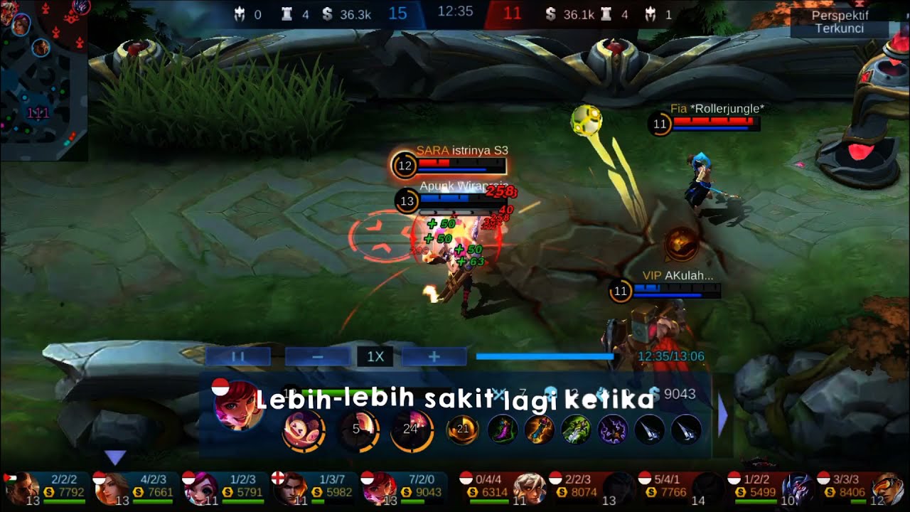 BRUTAL DAMAGE and Best moment beatrix || mobile legend bang bang