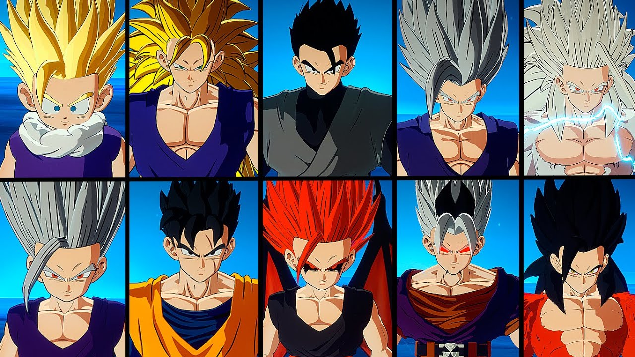 Gohan All Transformations (Z, Super, Heroes, GT, AF & What If) - Dragon Ball Sparking! Zero