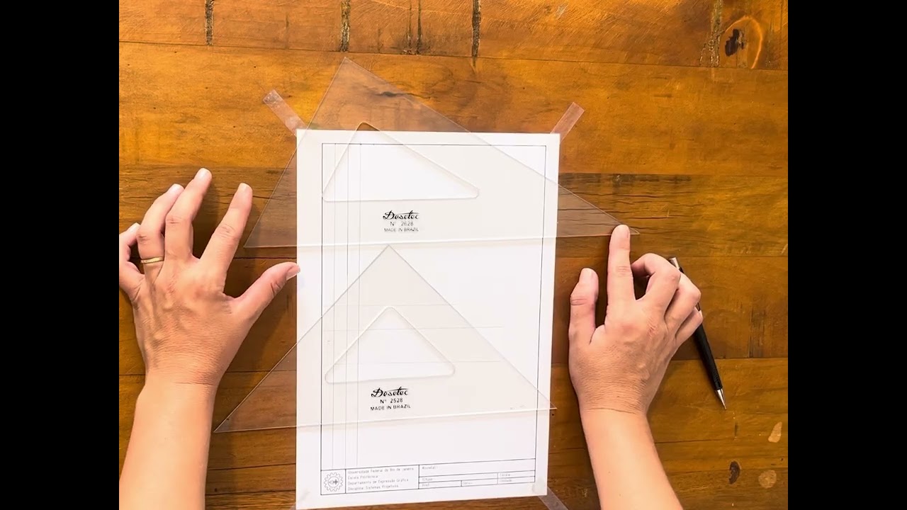Técnicas de manuseio de instrumentos de desenho