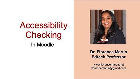 Accesibility Checking on Moodle