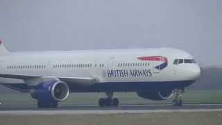 British Airways Boeing 767 336Er G Bnwa Engines Shutdown 9Apr15 Cambridge Airport Uk 424P