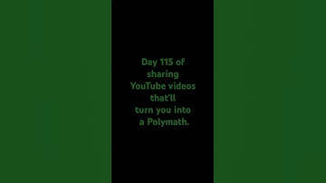 Day 115 of sharing YouTube videos that‘ll turn you into a Polymath. #lifehacker #geniuslevel #memes