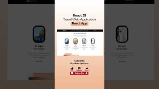 ✈️ Travel Web Application React JS Tutorial 2024  | Download source code. #shorts