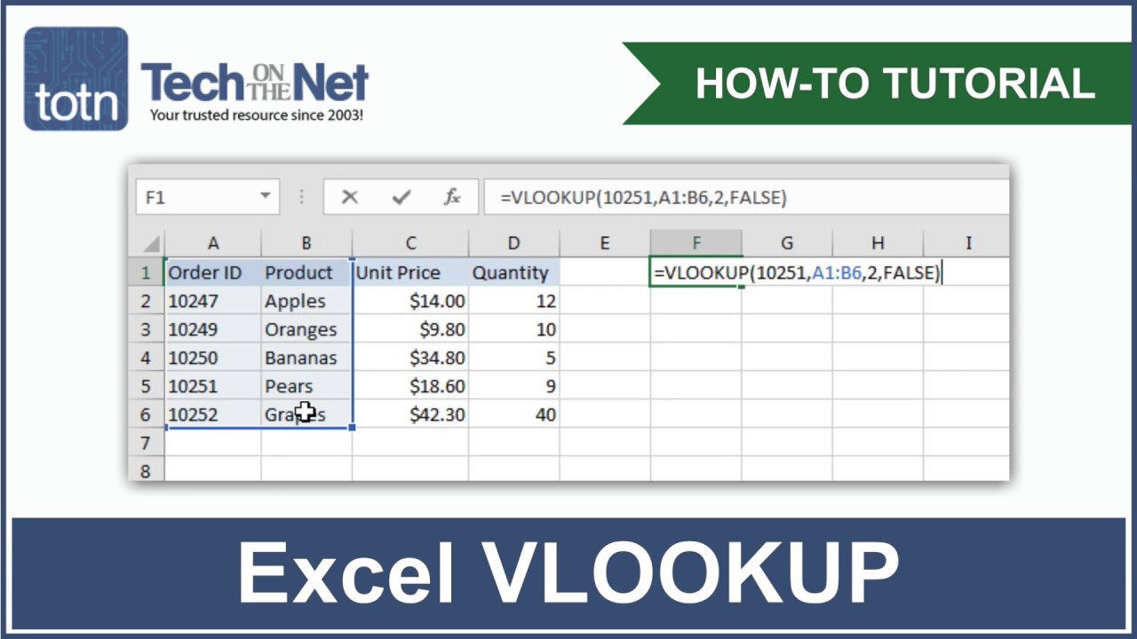 MS Excel: How to use the VLOOKUP Function (WS)