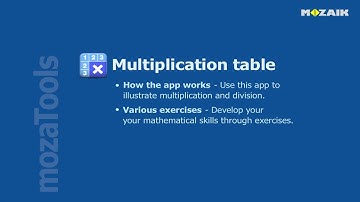 mozaBook Interactive Teaching Software - Multiplication table tutorial video