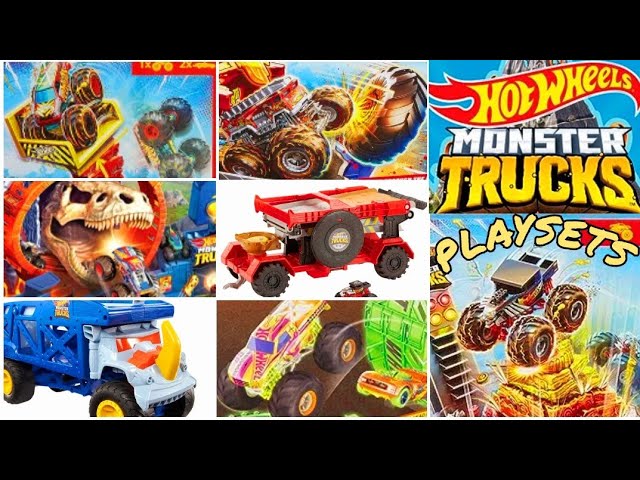 Hot Wheels Monster Trucks Arena Smashers Demo Derby Car Jump Challenge  Playset