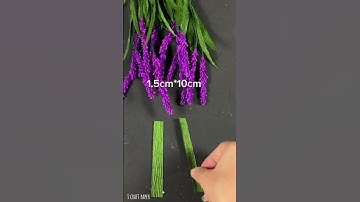 How to make beautiful lavender flowers with crepe paper #sorts #icraftpaper #handmade #asmr #craft