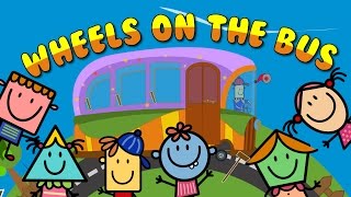 Wheels on the Bus | Shapes, Seasons Rhyme for Kids | BubbleBud Kids | Rhyme #4