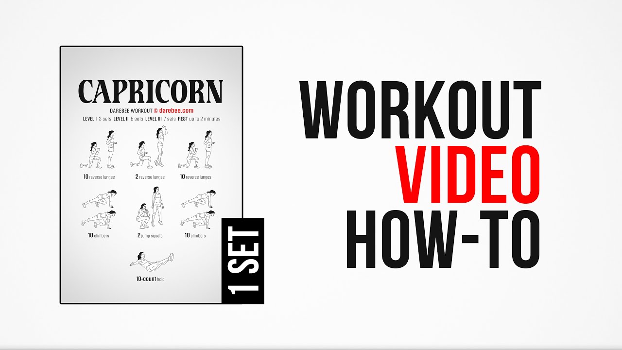 Capricorn Workout [ How-To ] [ One Set ] by #DAREBEE - YouTube