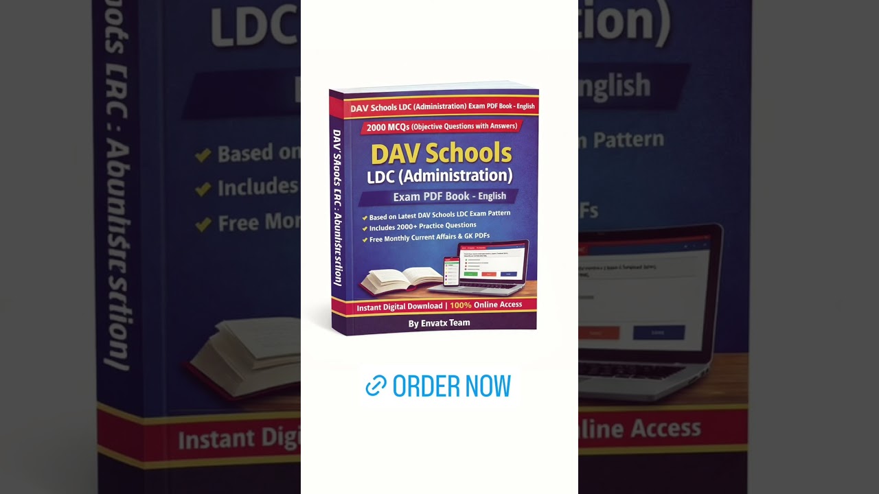 DAV Schools LDC (Administration) Exam 2026 📘Get the English PDF EBook with 2000 MCQs based