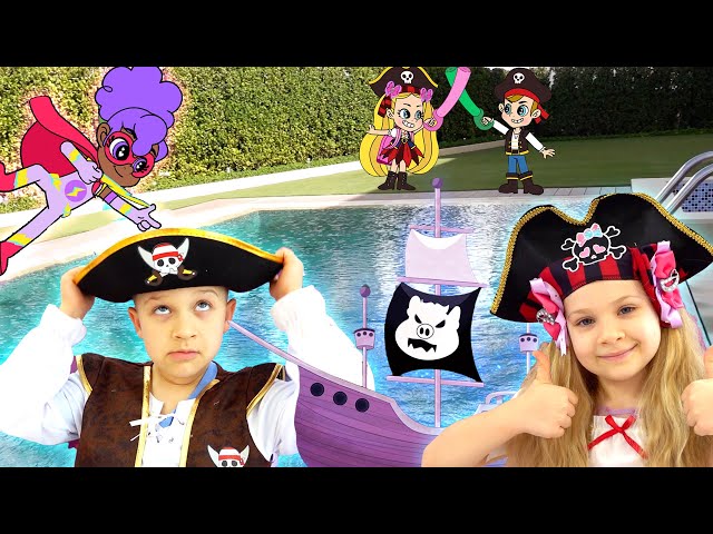 Diana and Roma’s Pirate Dress Up Adventure! class=