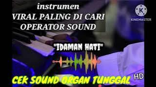 INSTRUMEN CEK SOUND//'IDAMAN HATI'//ORGAN TUNGGAL