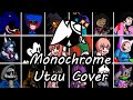 Monochrome but Every Turn a Different Character Sings (FNF Monochrome Everyone Sings) - [UTAU Cover]