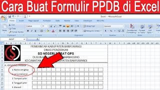 Contoh Cara Buat Formulir Pendaftaran Peserta Didik Baru di Excel