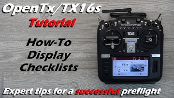 OpenTx Tutorial Using Checklists • Radiomaster TX16s Setup • [Beginners]