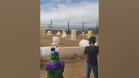 Cross Country runners do paintball gauntlet
