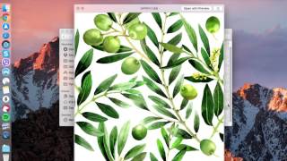 Watercolor olives flower DiY clipart