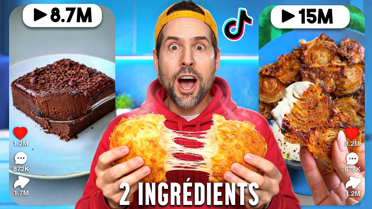 Je teste des recettes virales à 2 ingrédients… Je suis bluffé
