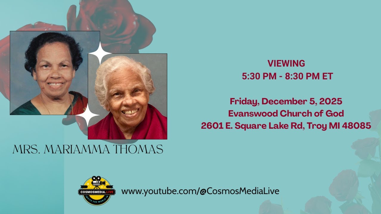 Mrs. Mariamma Thomas | Viewing | December 5, 2025 | **LIVESTREAM**