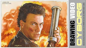 DRAWING VIDEO -  Special drawing of the iconic scene of CYBORG by Turgut Ozalp - 2025