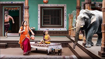 जब मैया यशोदा के घर में घुस आया एक जंगली हाथी! - Yashomati Maiya Ke Nandlala | Shree Krishna Leela