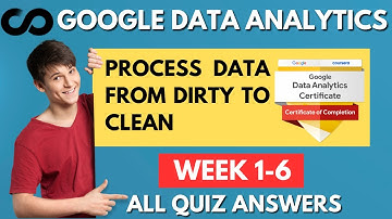 Google Data Analytics | Process Data from Dirty to Clean Week 1-6 | All Quiz Answers