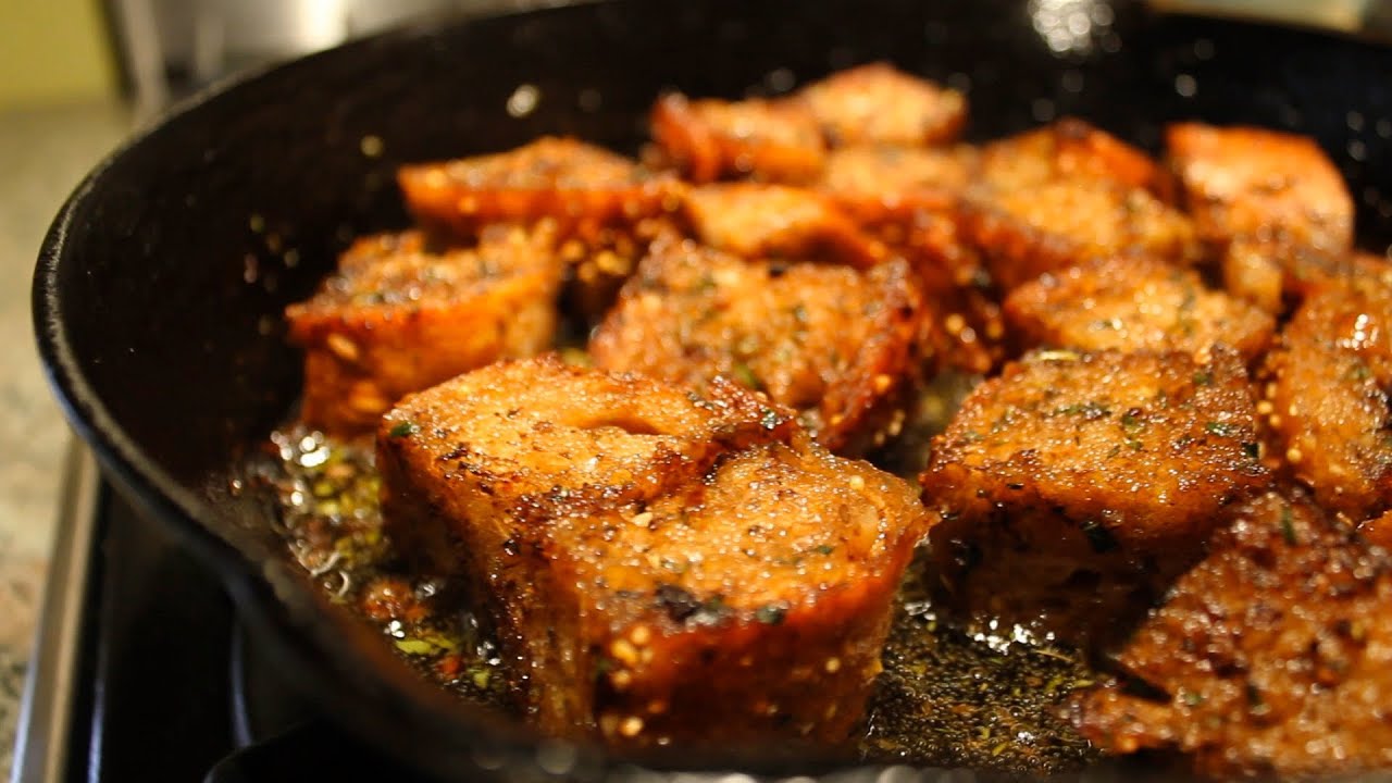 How to Cook The Best Chicken Fat Croutons YouTube