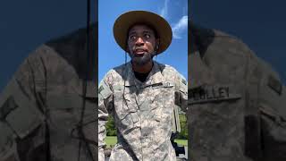 When a crazy drill sergeant ask a fine female soldier to volunteer!