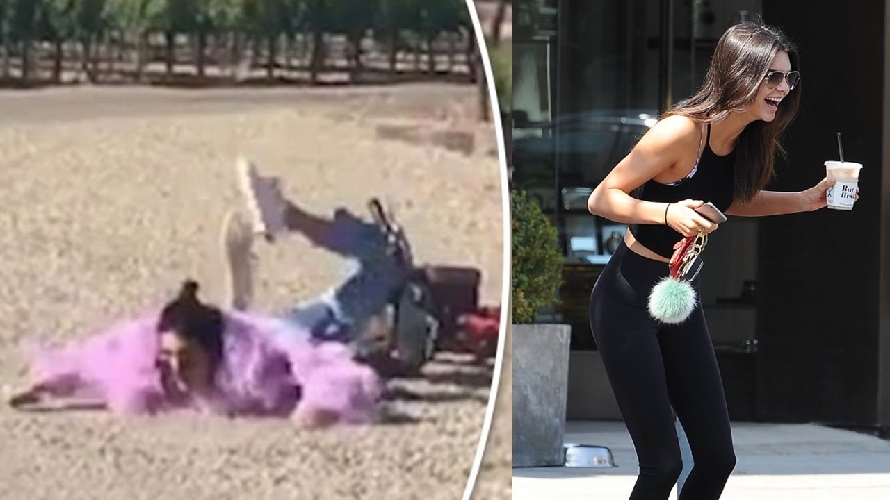 Kendall Jenner falls off her bike in Instagram video