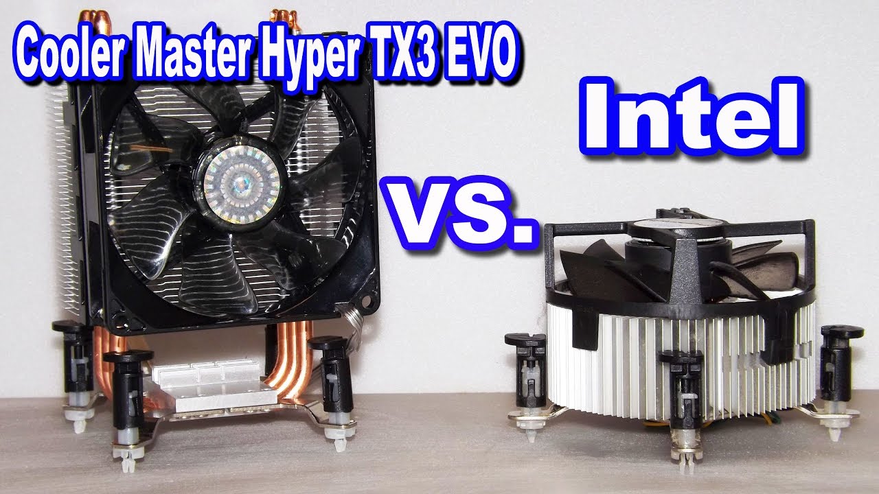 Cooler Master Hyper TX3 EVO vs Intel gyári CPU hűtő - YouTube