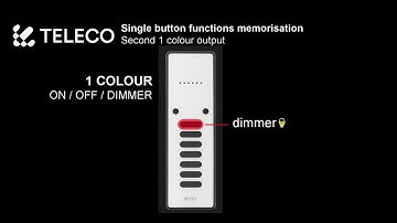 SECOND OUTPUT - 1-colour LIGHTS - 1 ch transmitter memorisation