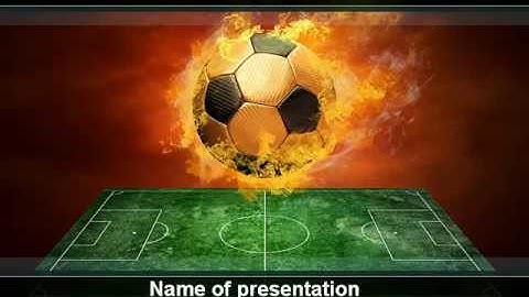 Flaming Football PowerPoint Template by PoweredTemplate.com