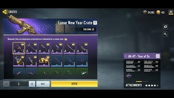 Opening 10 free Lunar New Year Crates in CODM