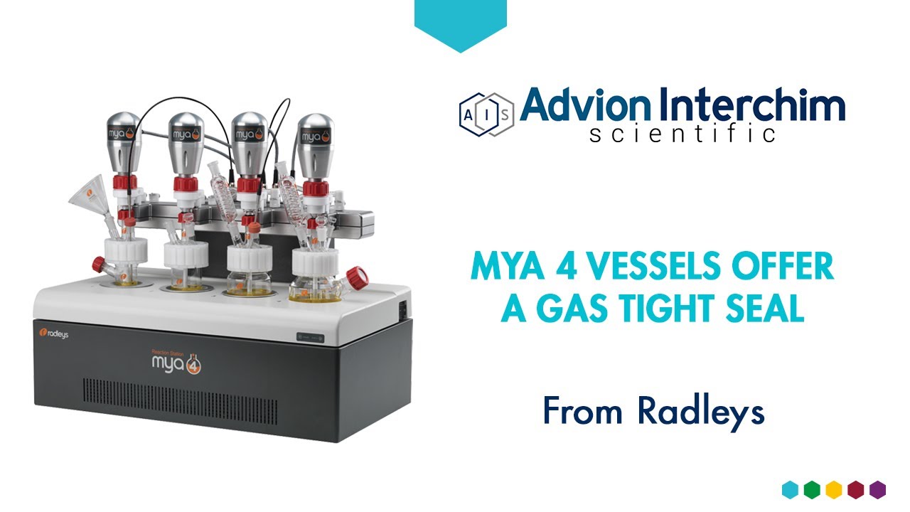 Radleys - Did you know ?  Mya 4 vessels give you a great seal - important for containing chemicals