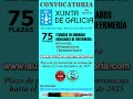 Convocatoria de 75 plazas de TCAEs de la Xunta de Galicia...