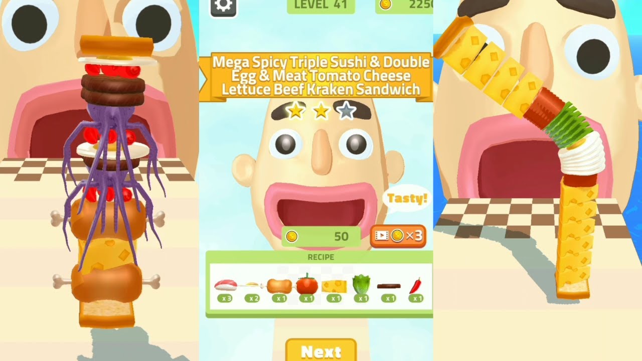 Sandwich Runner gameplay - Level 34 - 41.