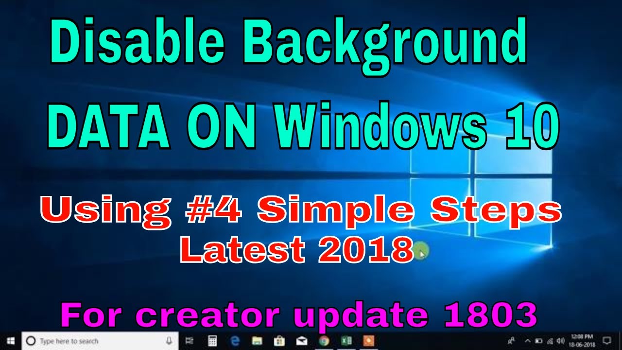 Disable background Data Uses on windows 10 using 4 easy steps. - YouTube